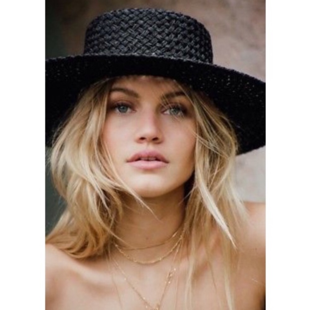 NWT LACK OF COLOR Sunnydip Hat Noir